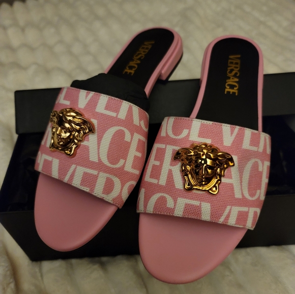 Versace Shoes - Versace Canvas Mules/ BNIB/ NEVER WORN